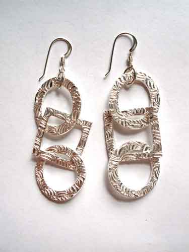 Three-Link Earrings