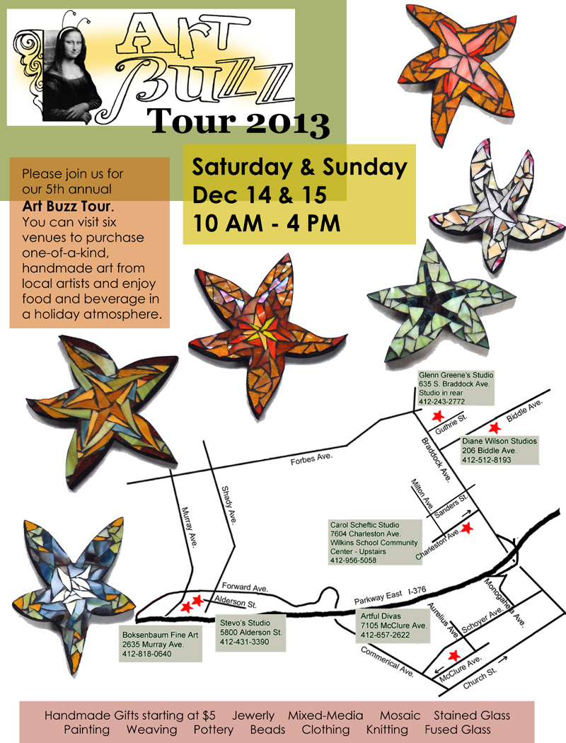 Map of the Art Buzz Tour sites for 2013.